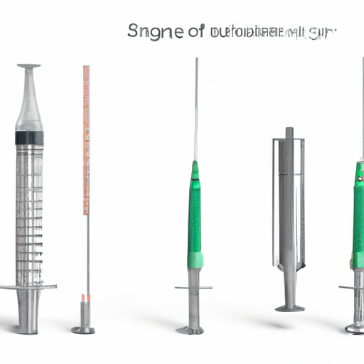 An illustration comparing traditional syringe and needleless injection systems